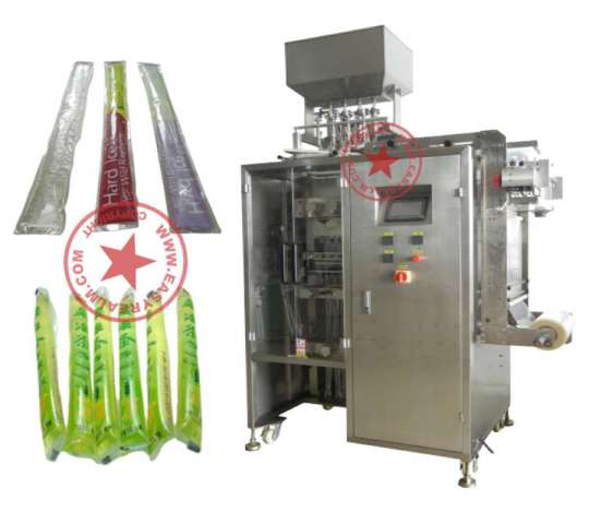 high speed liquid filling sealing multilane packing machine for ice pops freezer freeze pops ice blocks candy icy poles potong